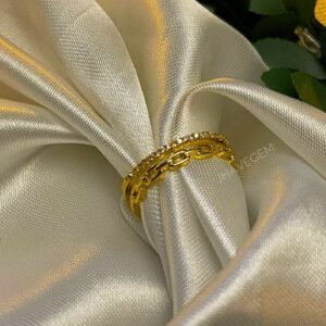 Anillo Cadena Diamantada