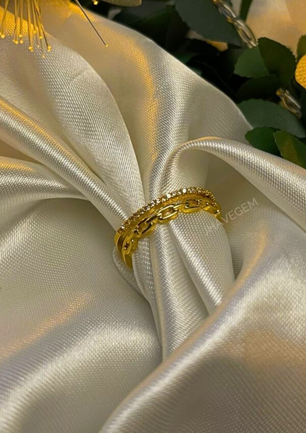 Anillo Cadena Diamantada