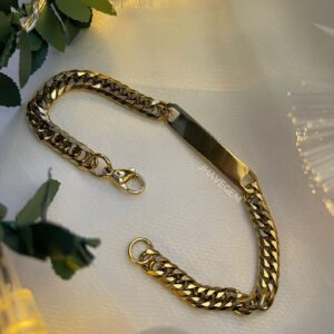 Pulsera Estilo Cubana / Plaqueta