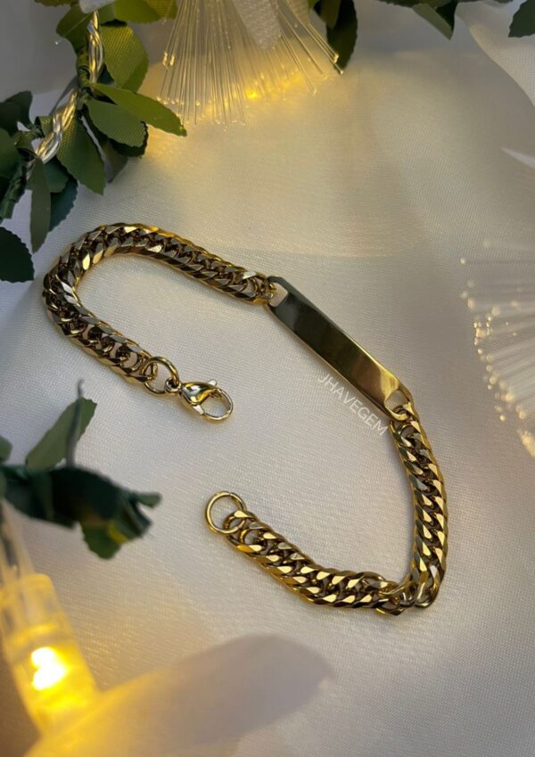 Pulsera Estilo Cubana / Plaqueta