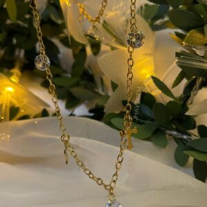 Tobillera Cruz Diamantada