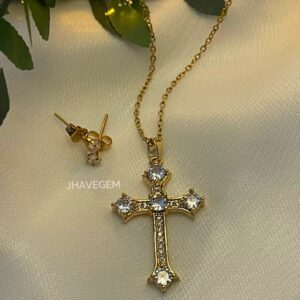 Cadena Cruz Diamantada