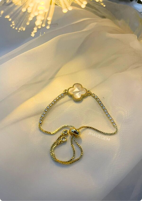 Pulsera de 1 Trébol Diamantada