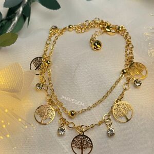 Tobillera Árbol de Vida Diamantada