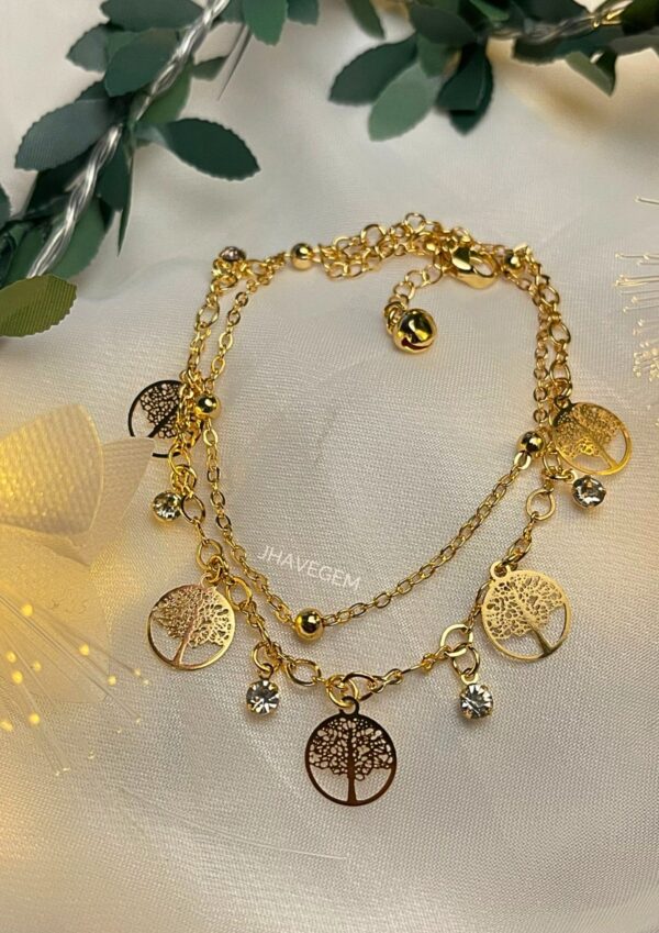 Tobillera Árbol de Vida Diamantada