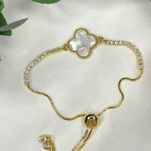 Pulsera de 1 Trébol Diamantada