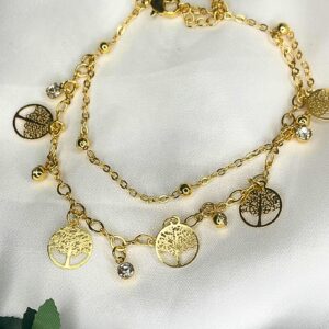 Tobillera Árbol de Vida Diamantada