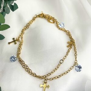 Tobillera Cruz Diamantada