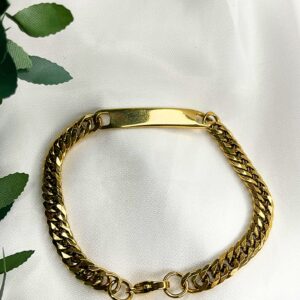 Pulsera Estilo Cubana / Plaqueta, Dama