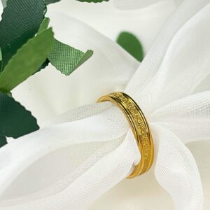 Anillo Clásico Dorado Brillante